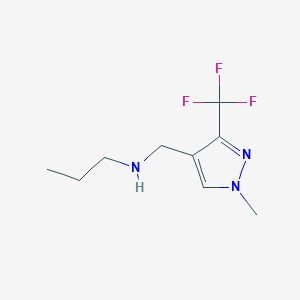 {[1-methyl-3-(trifluoromethyl)-1H-pyrazol-4-yl]methyl}(propyl)amine