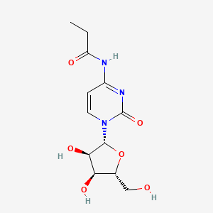 molecular formula C12H17N3O6 B11743889 N-[1-[(2R,3R,4S,5R)-3,4-dihydroxy-5-(hydroxymethyl)oxolan-2-yl]-2-oxopyrimidin-4-yl]propanamide 