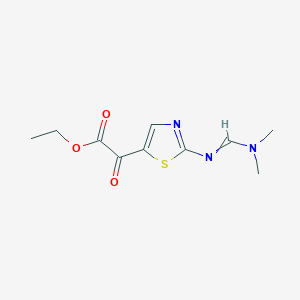 Ethyl 2-(2-{[(dimethylamino)methylidene]amino}-1,3-thiazol-5-YL)-2-oxoacetate