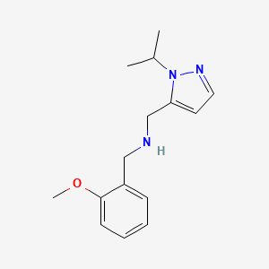 molecular formula C15H21N3O B11743904 [(2-methoxyphenyl)methyl]({[1-(propan-2-yl)-1H-pyrazol-5-yl]methyl})amine 