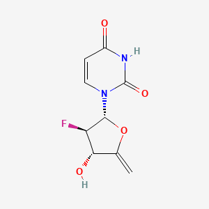 1-[(2R,3R,4S)-3-fluoro-4-hydroxy-5-methylideneoxolan-2-yl]-1,2,3,4-tetrahydropyrimidine-2,4-dione