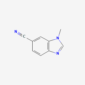 molecular formula C9H7N3 B11743923 1-Methyl-1H-benzo[d]imidazole-6-carbonitrile 