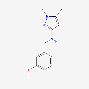 molecular formula C13H17N3O B11743936 N-[(3-methoxyphenyl)methyl]-1,5-dimethyl-1H-pyrazol-3-amine 