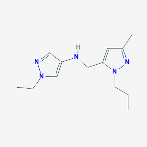 1-ethyl-N-[(3-methyl-1-propyl-1H-pyrazol-5-yl)methyl]-1H-pyrazol-4-amine