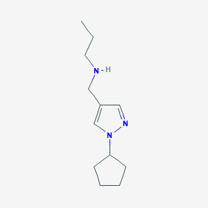 molecular formula C12H21N3 B11743960 [(1-cyclopentyl-1H-pyrazol-4-yl)methyl](propyl)amine 