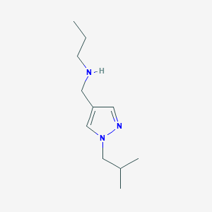 molecular formula C11H21N3 B11743964 {[1-(2-methylpropyl)-1H-pyrazol-4-yl]methyl}(propyl)amine 