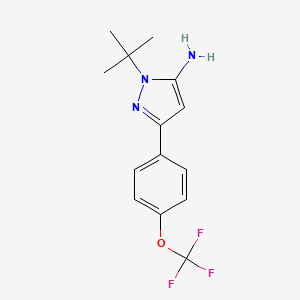 1-tert-butyl-3-[4-(trifluoromethoxy)phenyl]-1H-pyrazol-5-amine