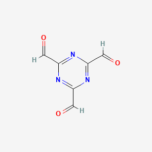 molecular formula C6H3N3O3 B11743987 1,3,5-Triazine-2,4,6-tricarbaldehyde 