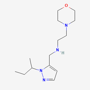 molecular formula C14H26N4O B11743993 {[1-(butan-2-yl)-1H-pyrazol-5-yl]methyl}[2-(morpholin-4-yl)ethyl]amine 