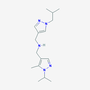 {[5-methyl-1-(propan-2-yl)-1H-pyrazol-4-yl]methyl}({[1-(2-methylpropyl)-1H-pyrazol-4-yl]methyl})amine