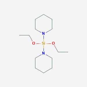 molecular formula C14H30N2O2Si B11744022 1-[Diethoxy(piperidin-1-yl)silyl]piperidine 