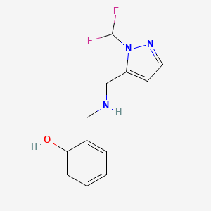 2-[({[1-(difluoromethyl)-1H-pyrazol-5-yl]methyl}amino)methyl]phenol