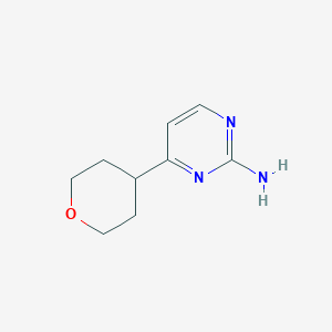 molecular formula C9H13N3O B11744031 4-(Tetrahydro-2H-pyran-4-yl)pyrimidin-2-amine 