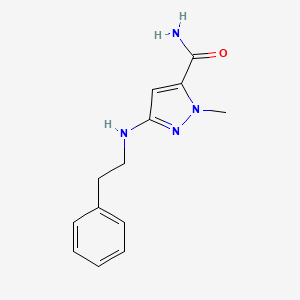 1-methyl-3-[(2-phenylethyl)amino]-1H-pyrazole-5-carboxamide