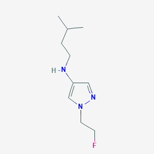 molecular formula C10H18FN3 B11744054 1-(2-fluoroethyl)-N-(3-methylbutyl)-1H-pyrazol-4-amine 