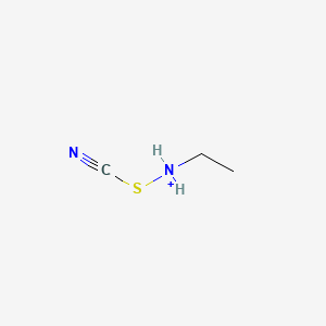 molecular formula C3H7N2S+ B11744067 Ethyl(thiocyanato)azanium 