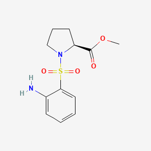 molecular formula C12H16N2O4S B11744105 methyl (2S)-1-(2-aminobenzenesulfonyl)pyrrolidine-2-carboxylate 