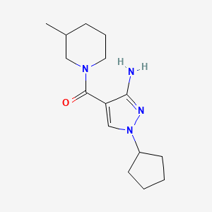 1-cyclopentyl-4-(3-methylpiperidine-1-carbonyl)-1H-pyrazol-3-amine