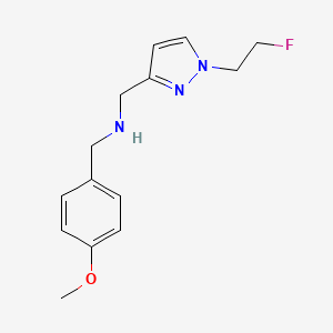 {[1-(2-fluoroethyl)-1H-pyrazol-3-yl]methyl}[(4-methoxyphenyl)methyl]amine