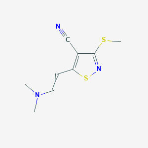 5-[2-(Dimethylamino)ethenyl]-3-(methylsulfanyl)-1,2-thiazole-4-carbonitrile