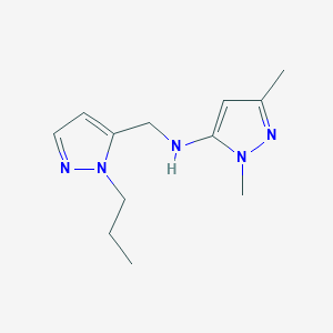 1,3-dimethyl-N-[(1-propyl-1H-pyrazol-5-yl)methyl]-1H-pyrazol-5-amine