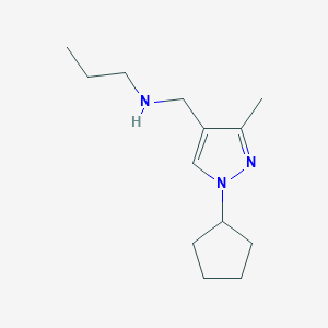 molecular formula C13H23N3 B11744178 [(1-cyclopentyl-3-methyl-1H-pyrazol-4-yl)methyl](propyl)amine 