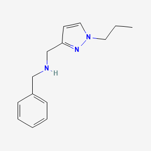 molecular formula C14H19N3 B11744189 benzyl[(1-propyl-1H-pyrazol-3-yl)methyl]amine 