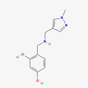 4-({[(1-Methyl-1H-pyrazol-4-YL)methyl]amino}methyl)benzene-1,3-diol