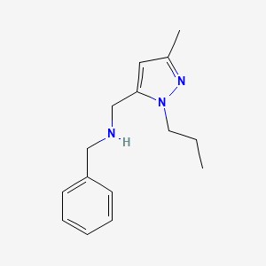 benzyl[(3-methyl-1-propyl-1H-pyrazol-5-yl)methyl]amine