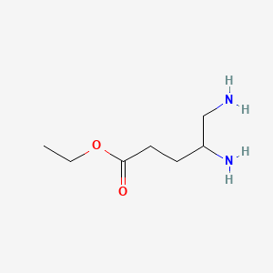 molecular formula C7H16N2O2 B11744208 Ethyl 4,5-diaminopentanoate 