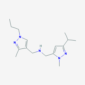 [(3-methyl-1-propyl-1H-pyrazol-4-yl)methyl]({[1-methyl-3-(propan-2-yl)-1H-pyrazol-5-yl]methyl})amine