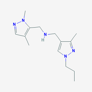 [(1,4-dimethyl-1H-pyrazol-5-yl)methyl][(3-methyl-1-propyl-1H-pyrazol-4-yl)methyl]amine