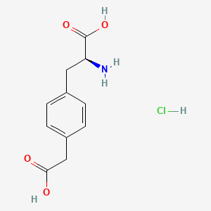 molecular formula C11H14ClNO4 B11744238 4-Carboxymethylphenylalanine hydrochloride 