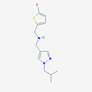 molecular formula C13H18FN3S B11744252 [(5-fluorothiophen-2-yl)methyl]({[1-(2-methylpropyl)-1H-pyrazol-4-yl]methyl})amine 