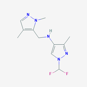 1-(difluoromethyl)-N-[(1,4-dimethyl-1H-pyrazol-5-yl)methyl]-3-methyl-1H-pyrazol-4-amine