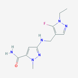 3-{[(1-ethyl-5-fluoro-1H-pyrazol-4-yl)methyl]amino}-1-methyl-1H-pyrazole-5-carboxamide