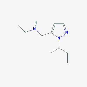 molecular formula C10H19N3 B11744282 N-{[1-(butan-2-yl)-1H-pyrazol-5-yl]methyl}ethanamine 