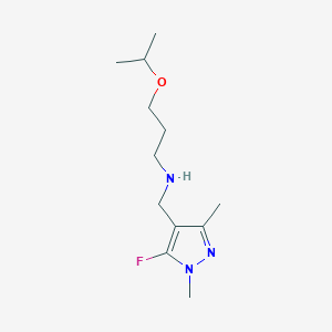 molecular formula C12H22FN3O B11744284 [(5-fluoro-1,3-dimethyl-1H-pyrazol-4-yl)methyl][3-(propan-2-yloxy)propyl]amine 