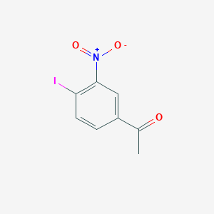 molecular formula C8H6INO3 B11744311 1-(4-Iodo-3-nitrophenyl)ethan-1-one CAS No. 89976-24-9