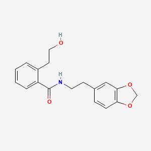 molecular formula C18H19NO4 B1174433 N-[2-(1,3-benzodioxol-5-yl)ethyl]-2-(2-hydroxyethyl)benzamide 