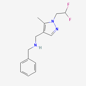 benzyl({[1-(2,2-difluoroethyl)-5-methyl-1H-pyrazol-4-yl]methyl})amine