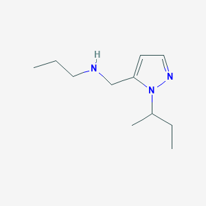 molecular formula C11H21N3 B11744356 {[1-(butan-2-yl)-1H-pyrazol-5-yl]methyl}(propyl)amine 