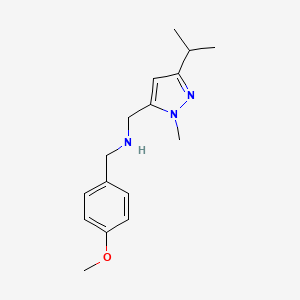 [(4-methoxyphenyl)methyl]({[1-methyl-3-(propan-2-yl)-1H-pyrazol-5-yl]methyl})amine