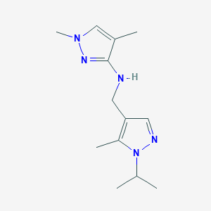 1,4-dimethyl-N-{[5-methyl-1-(propan-2-yl)-1H-pyrazol-4-yl]methyl}-1H-pyrazol-3-amine