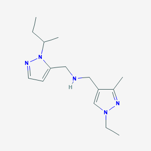 {[1-(butan-2-yl)-1H-pyrazol-5-yl]methyl}[(1-ethyl-3-methyl-1H-pyrazol-4-yl)methyl]amine