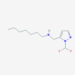 {[1-(difluoromethyl)-1H-pyrazol-5-yl]methyl}(heptyl)amine