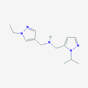 molecular formula C13H21N5 B11744475 [(1-ethyl-1H-pyrazol-4-yl)methyl]({[1-(propan-2-yl)-1H-pyrazol-5-yl]methyl})amine 