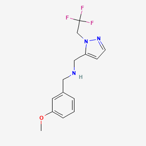 [(3-methoxyphenyl)methyl]({[1-(2,2,2-trifluoroethyl)-1H-pyrazol-5-yl]methyl})amine