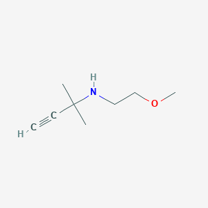 molecular formula C8H15NO B11744571 N-(2-methoxyethyl)-2-methylbut-3-yn-2-amine 