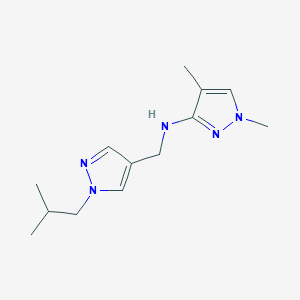 1,4-dimethyl-N-{[1-(2-methylpropyl)-1H-pyrazol-4-yl]methyl}-1H-pyrazol-3-amine